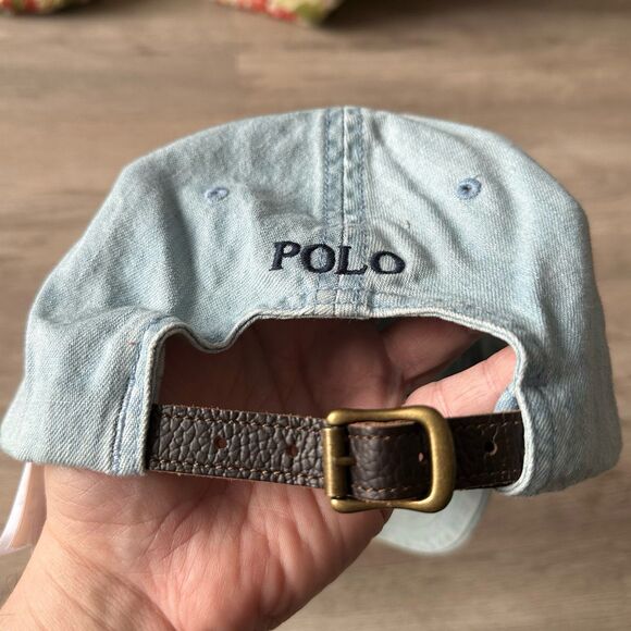 Polo Ralph Lauren Cotton Chino Very Light Denim Ball Cap Hat OSFM - Authentic - Picture 5 of 11
